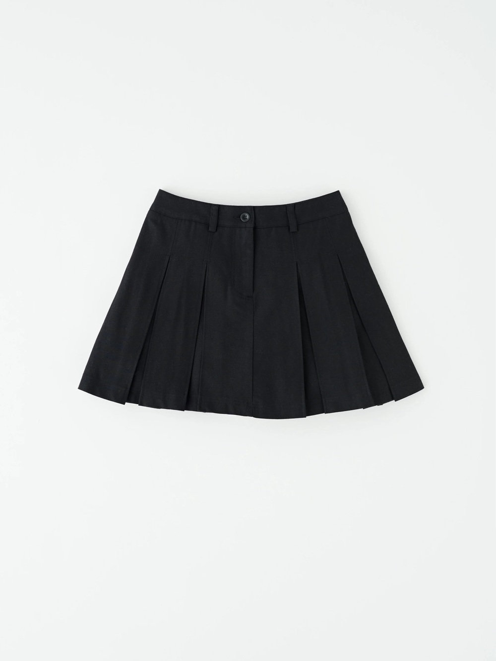 Kotn Dendera Black Twill Pleated Mini Skort size 4